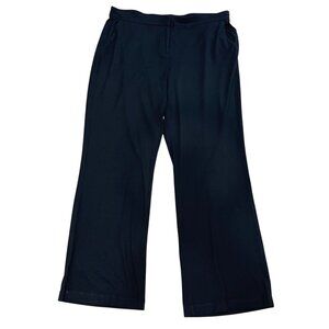 J. Jill Black Trousers Women's Size Large Wearever Collection Rayon Blend Slinky